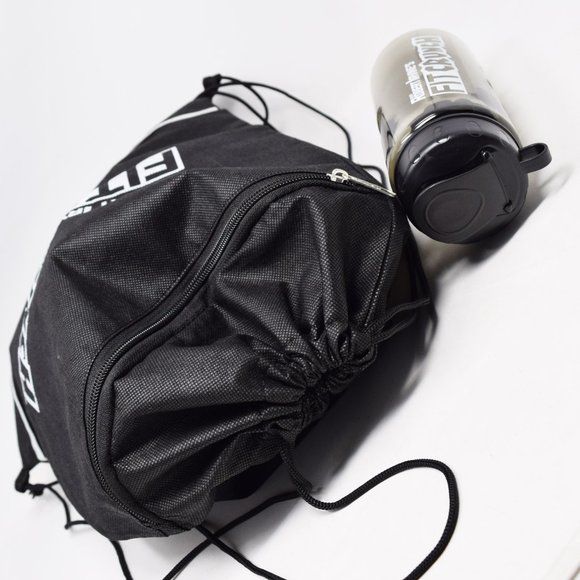 Robert Irvine Fit Crunch Cinch Sack Backpack Sports Shake Bottle Mixing Ball New - Picture 7 of 13